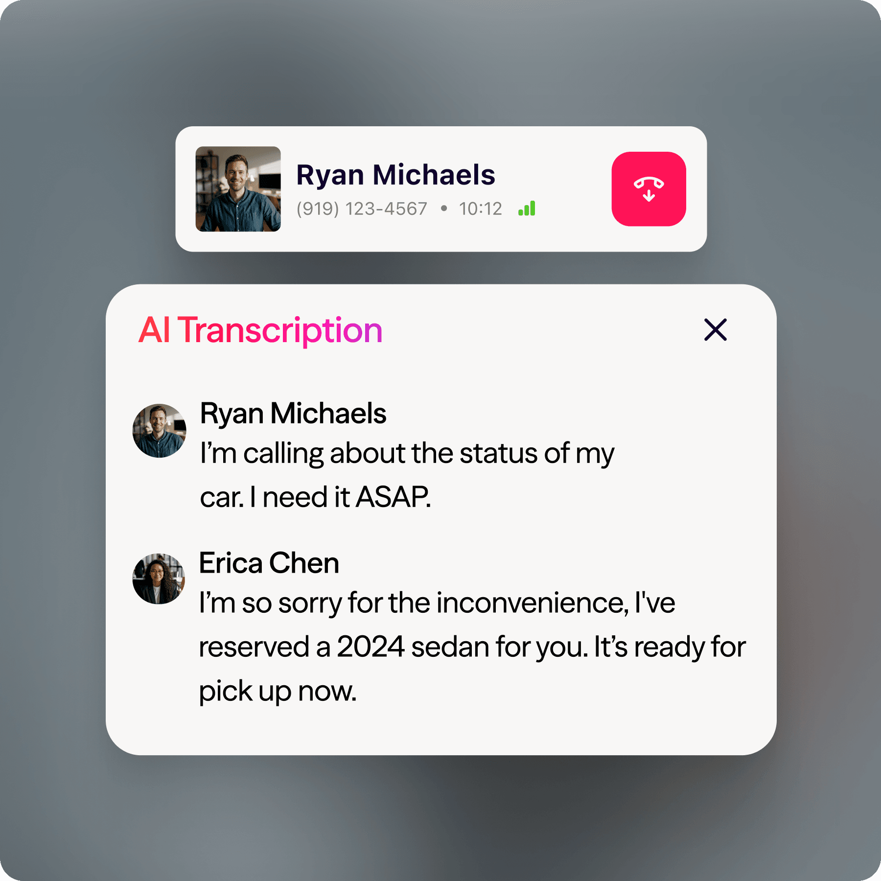 Dialpad retail CX interface — capturing high-intent demand