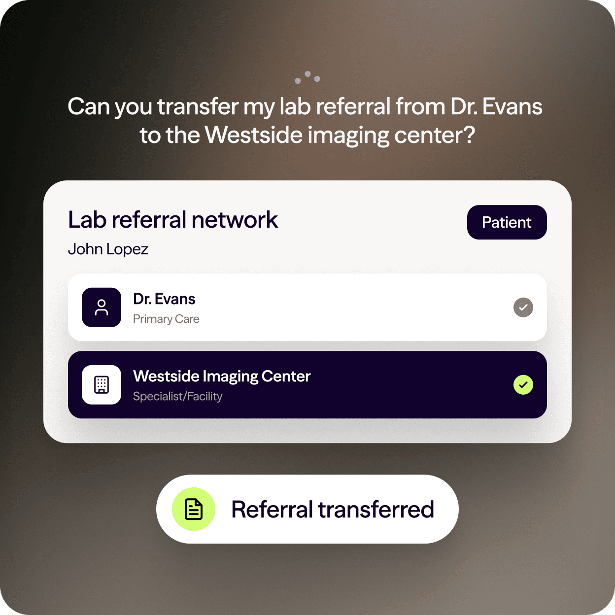 Clinic holiday hours lookup UI