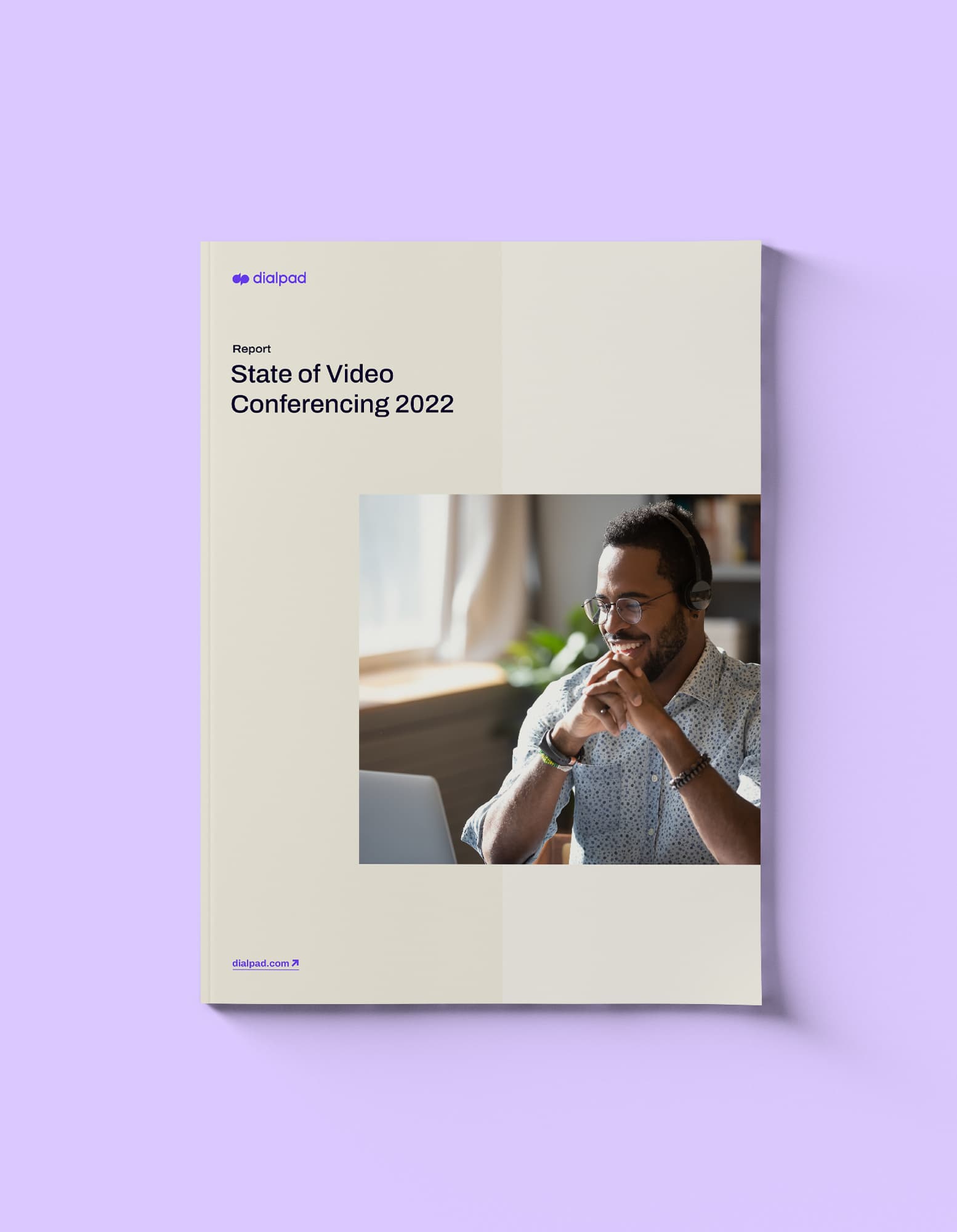 Mockup of a research titled State of Video Conferencing 2022