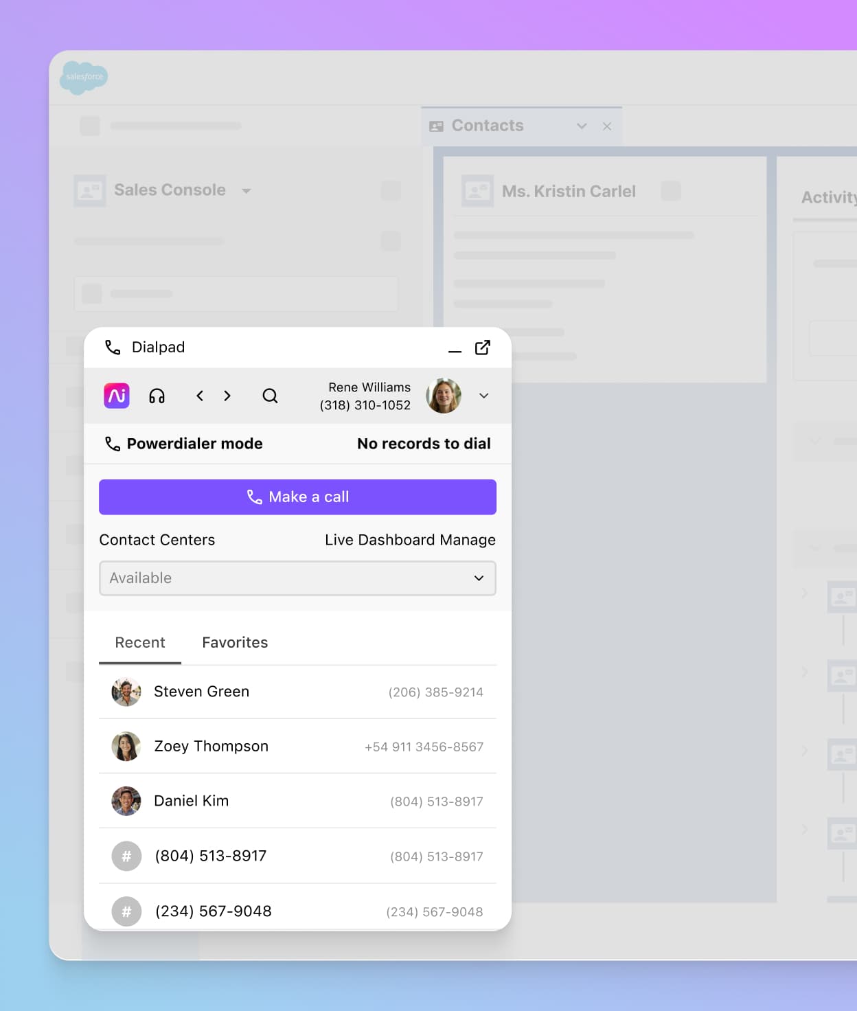 Power Dialer Header