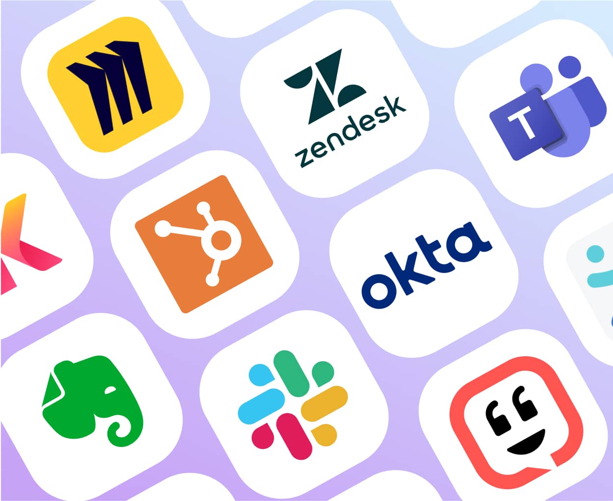 Icons of Dialpads integrations with third party softwares