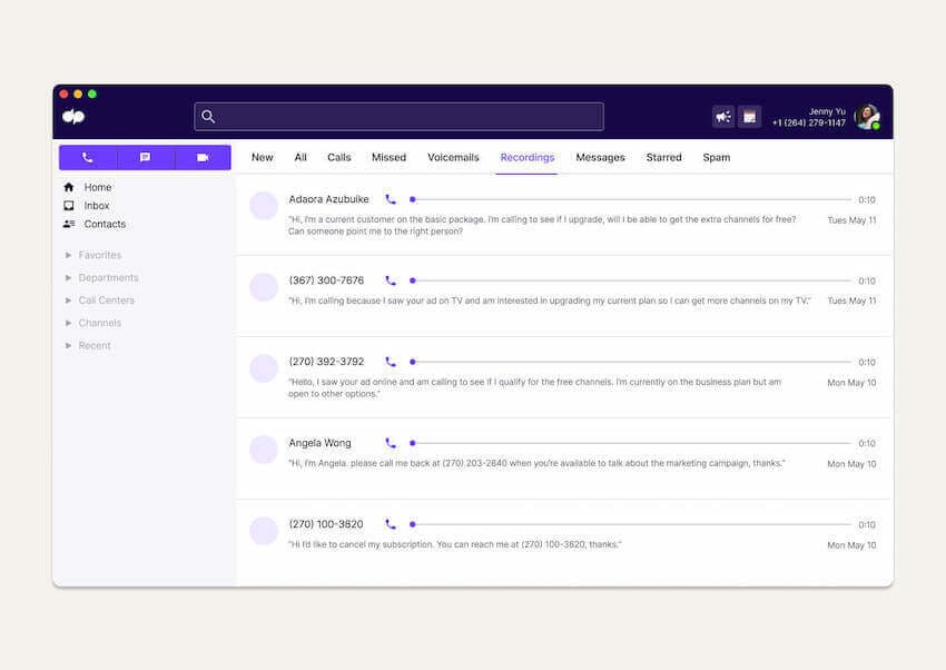 Call recordings blog size