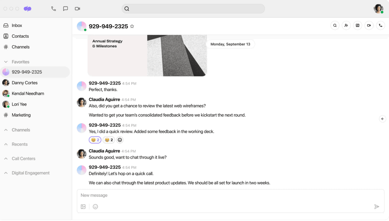 Sending an SMS text message from Dialpad-s desktop app