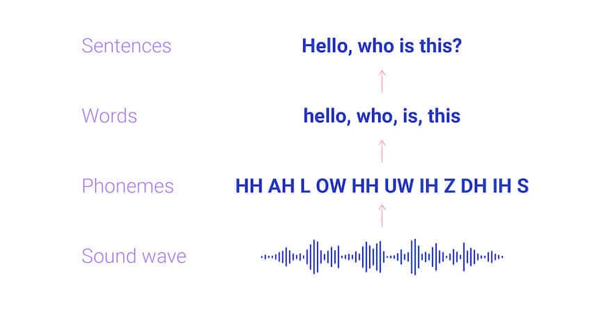 Building phonemes words and sentences in speech recognition blog size