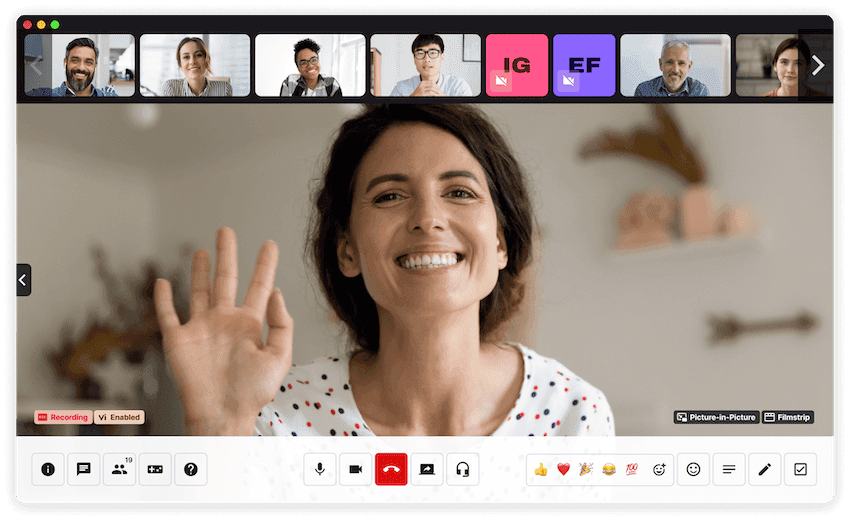 Emoji reactions in dialpad meetings blog size v2