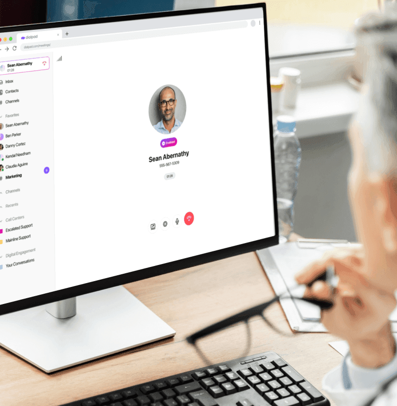 A person working on a computer