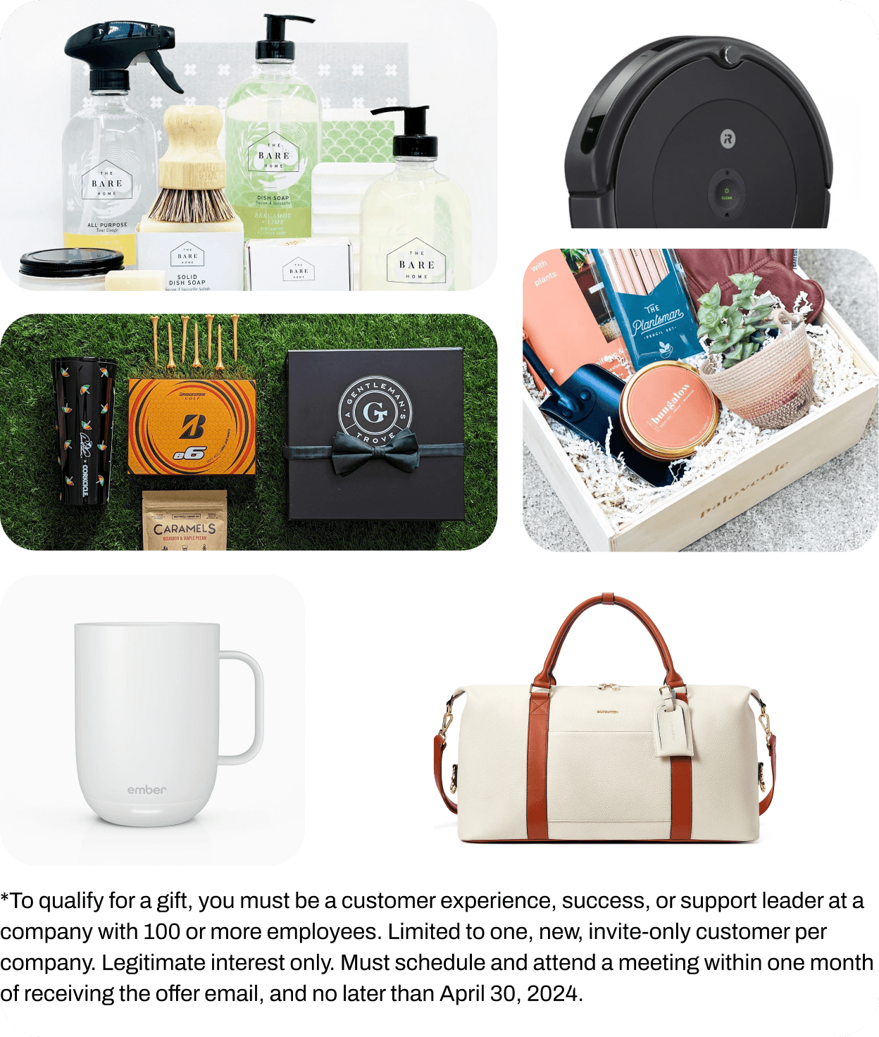 Gift box for customer experience, success, or support leader with 100 or more employees