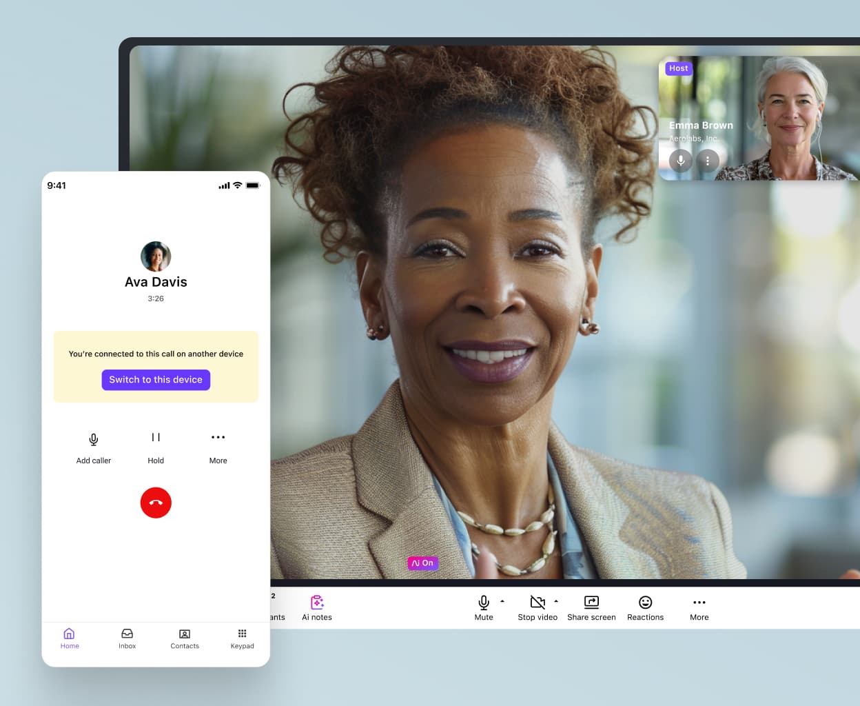 Joining a video call from Dialpad's Android app