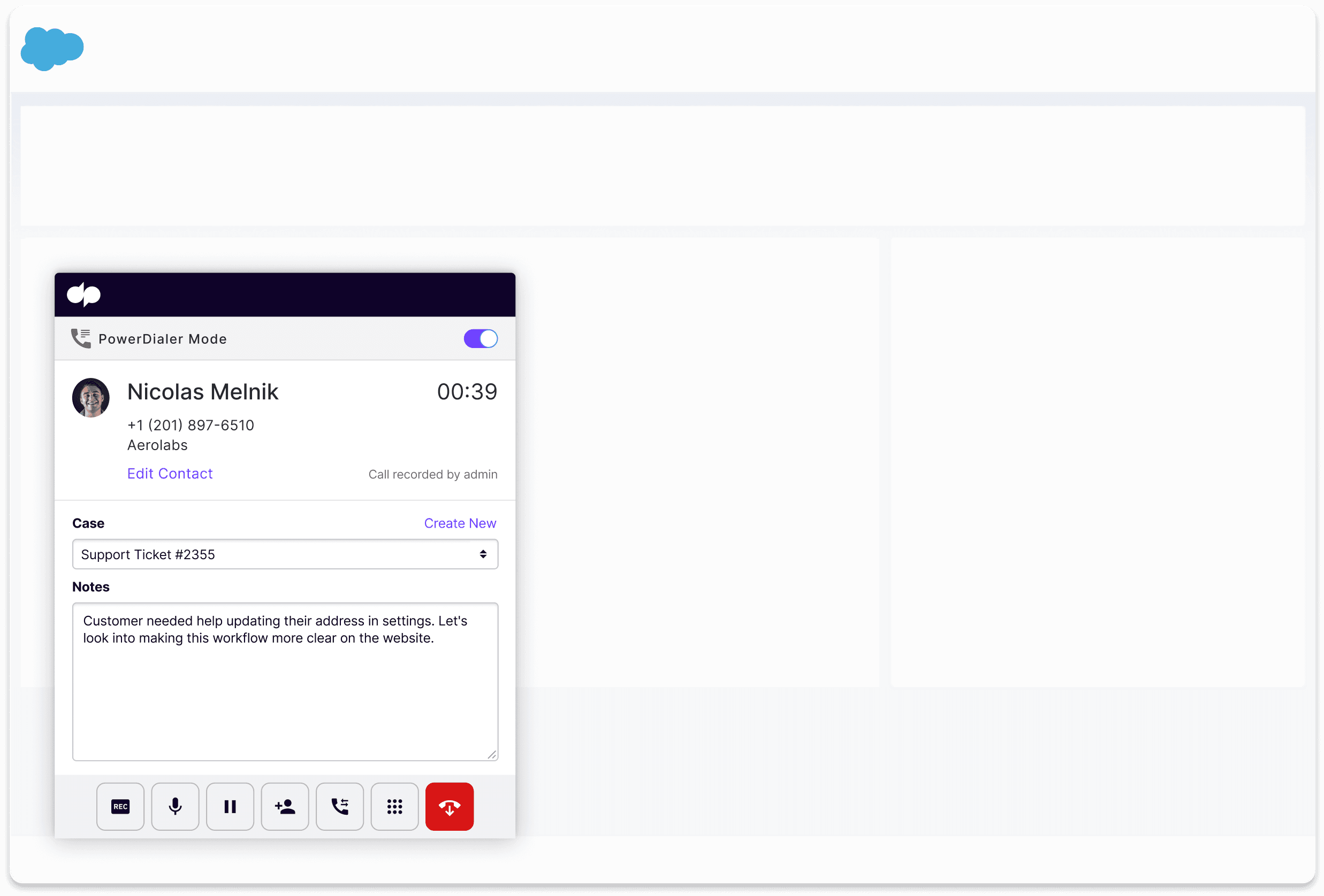 Dialpads Salesforce integration CTI