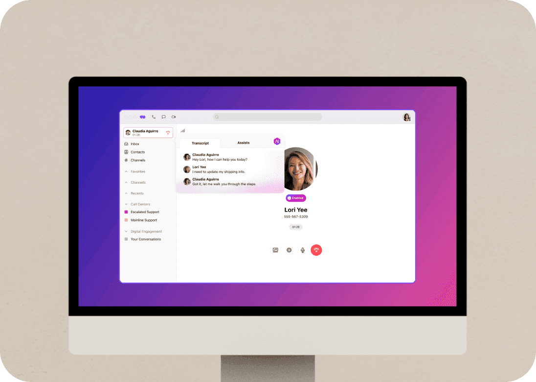 Live call transciption