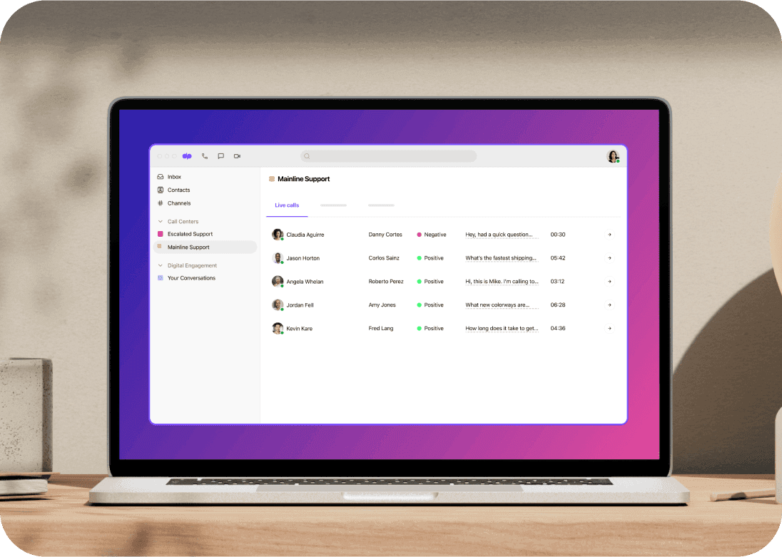Dialpad Ai Contact Center UI