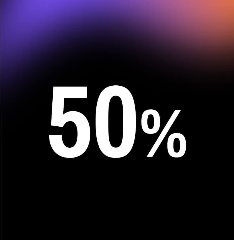 50 percent