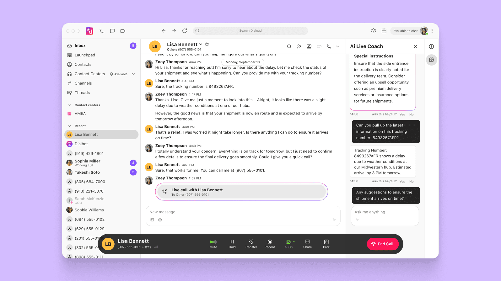 Dialpad's Ai Live Coach