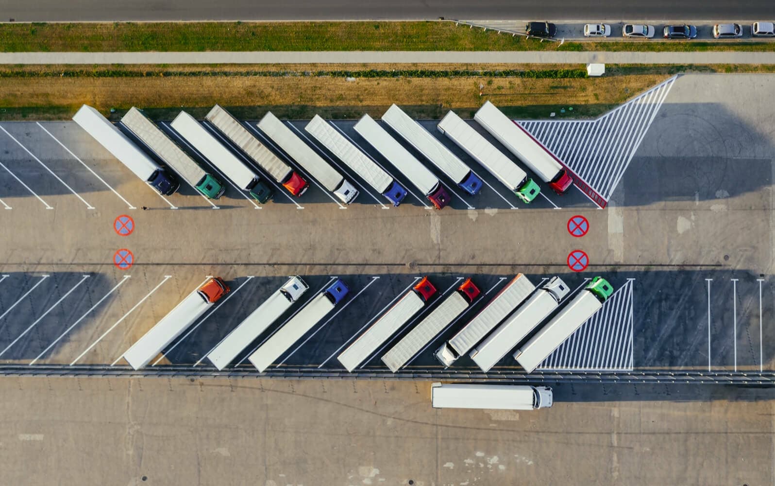 Logistics trucks