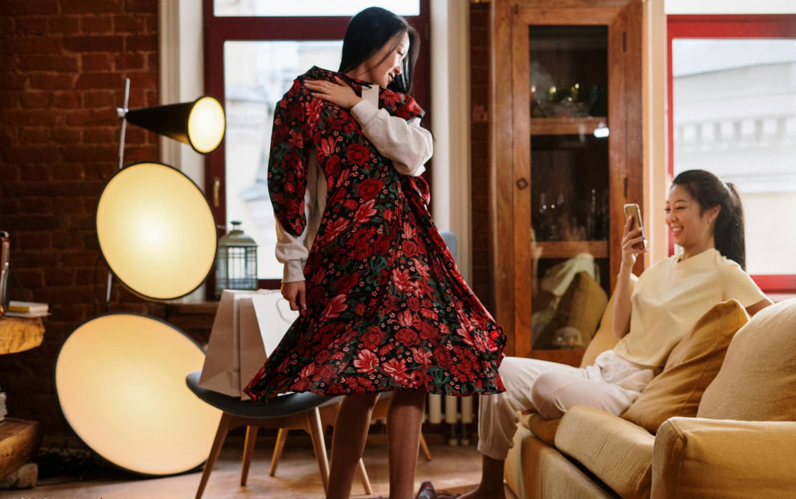 Two women spending time together