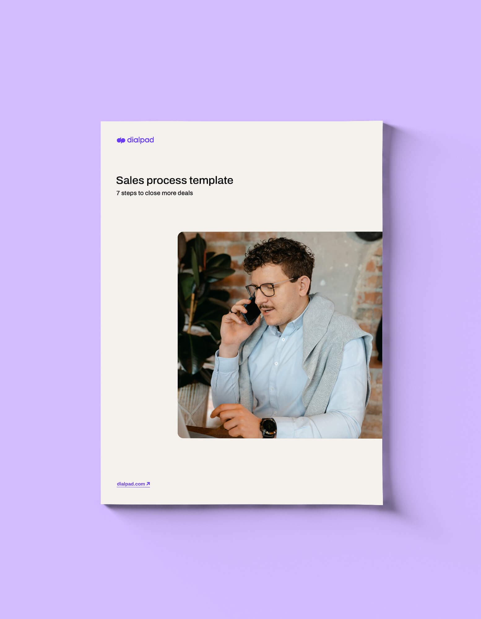 Mockup of a template titled The Perfect Sales Process Template