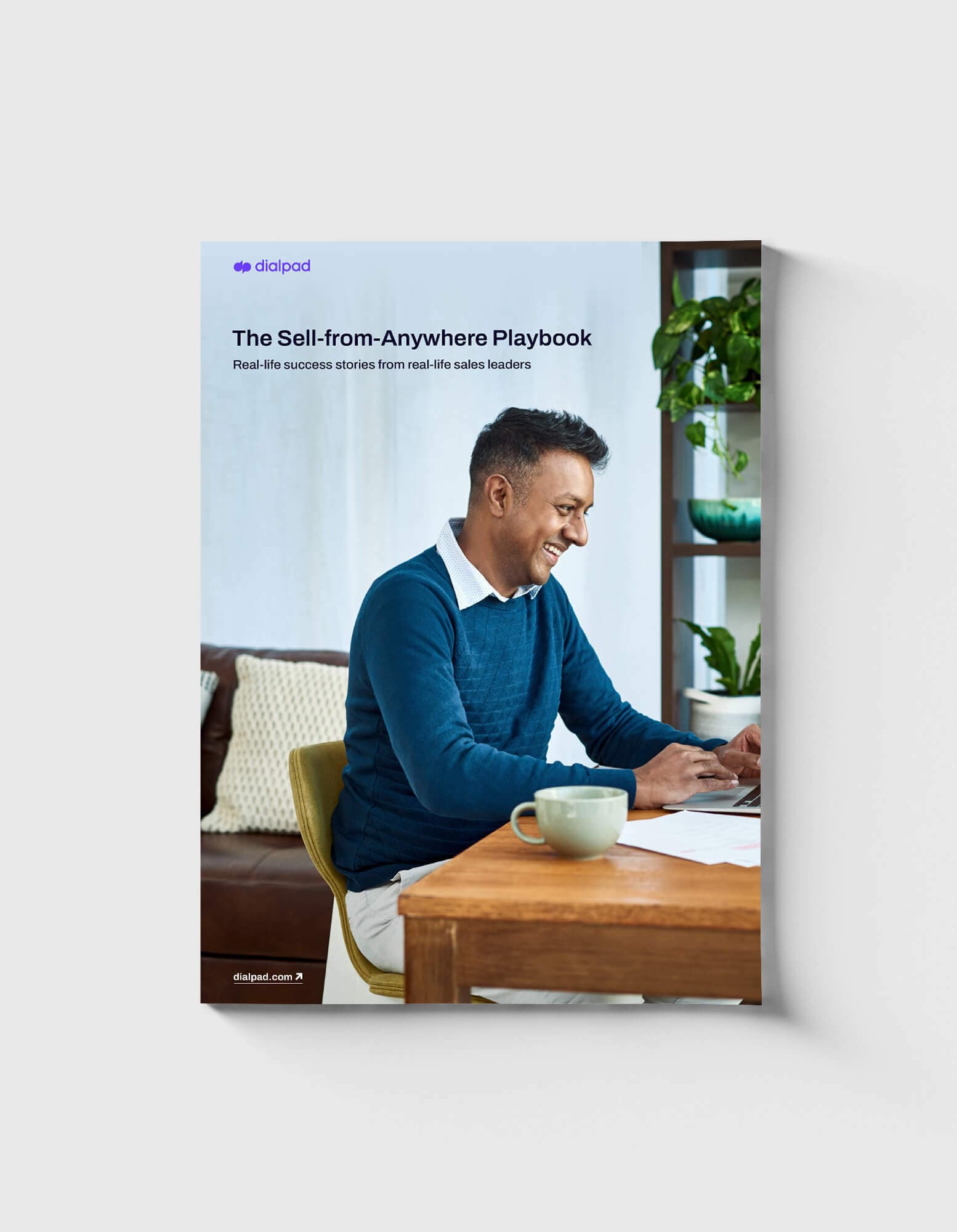 Mockup of an ebook titled The sell-from-anywhere playbook