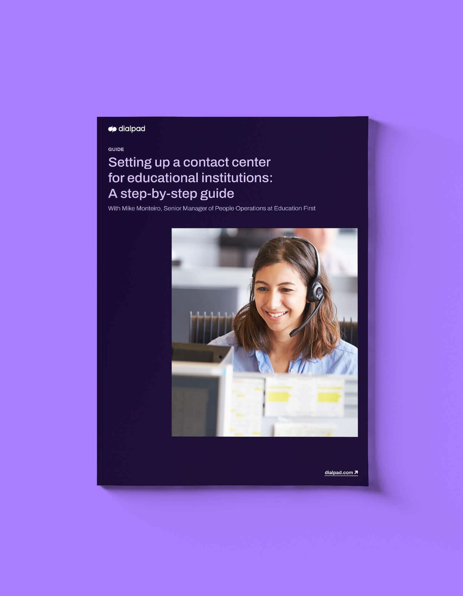 Contact center for education hero image