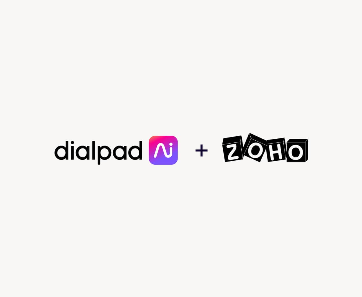 Dialpad and Zoho logos