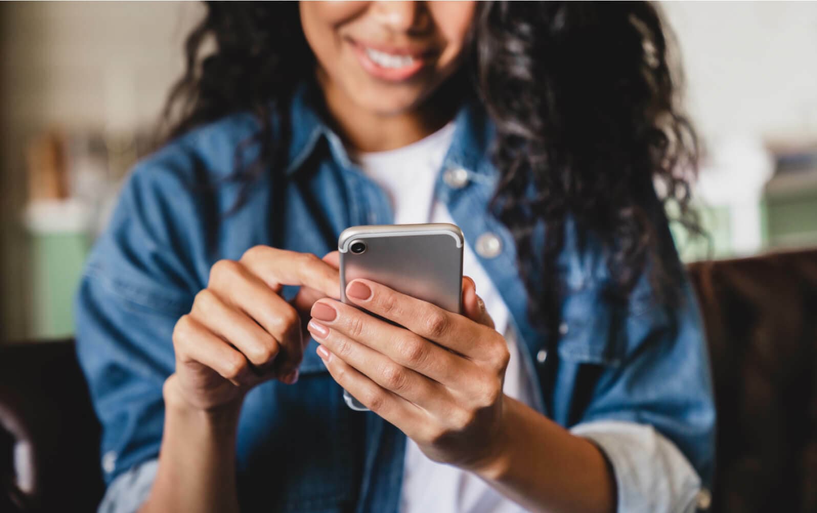 A woman using a mobile phone