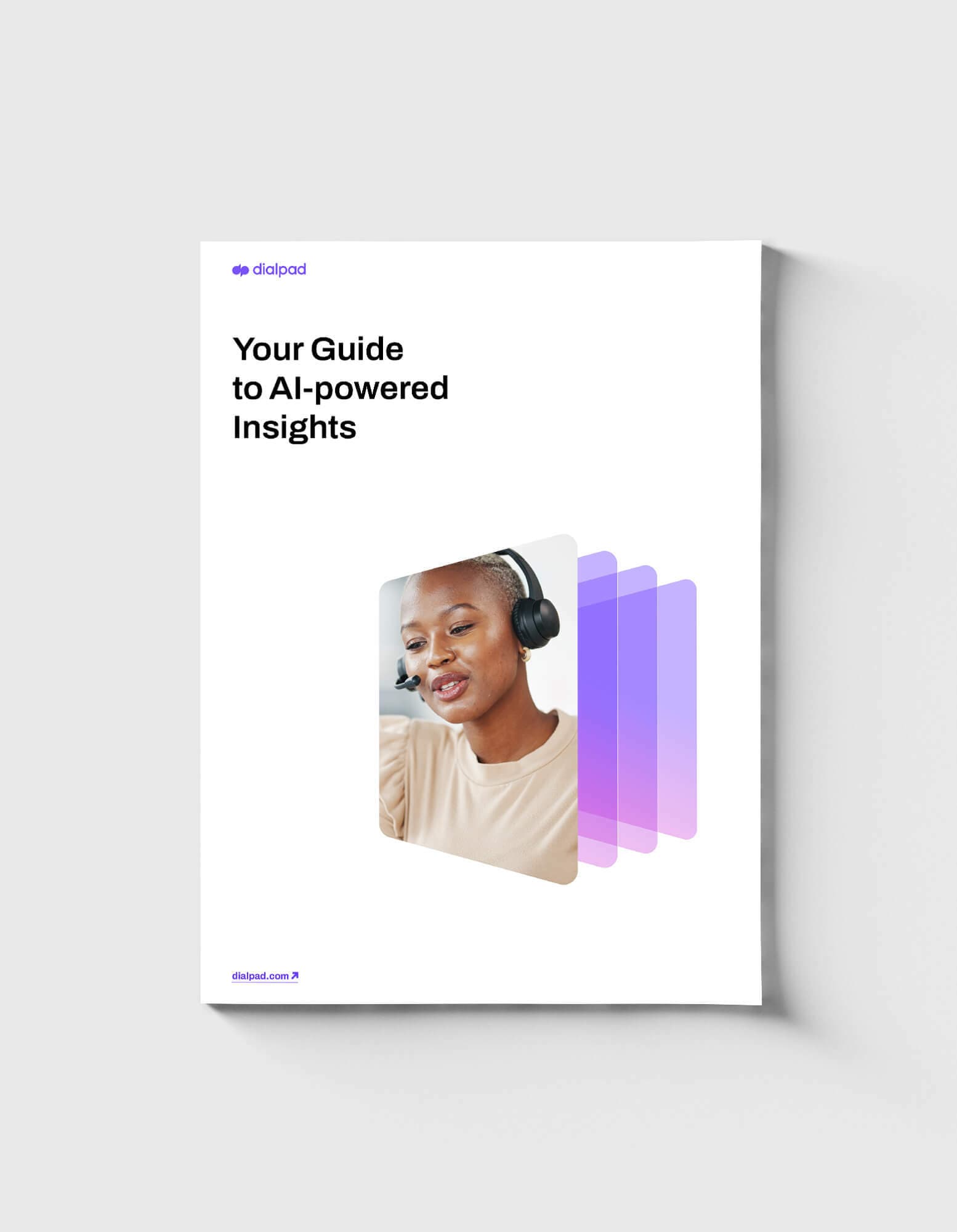 Mockup of a guide titled Your Guide to AI powered Insights