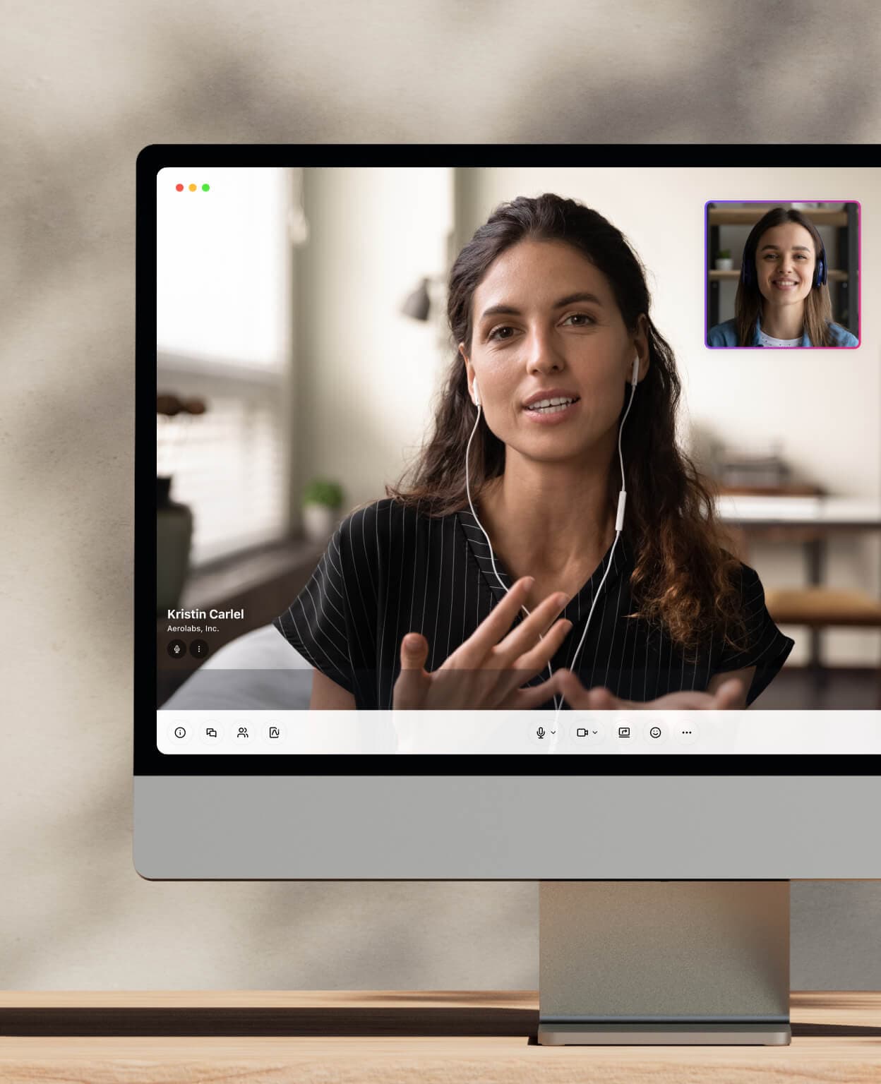 A video conference happening in Dialpads desktop app