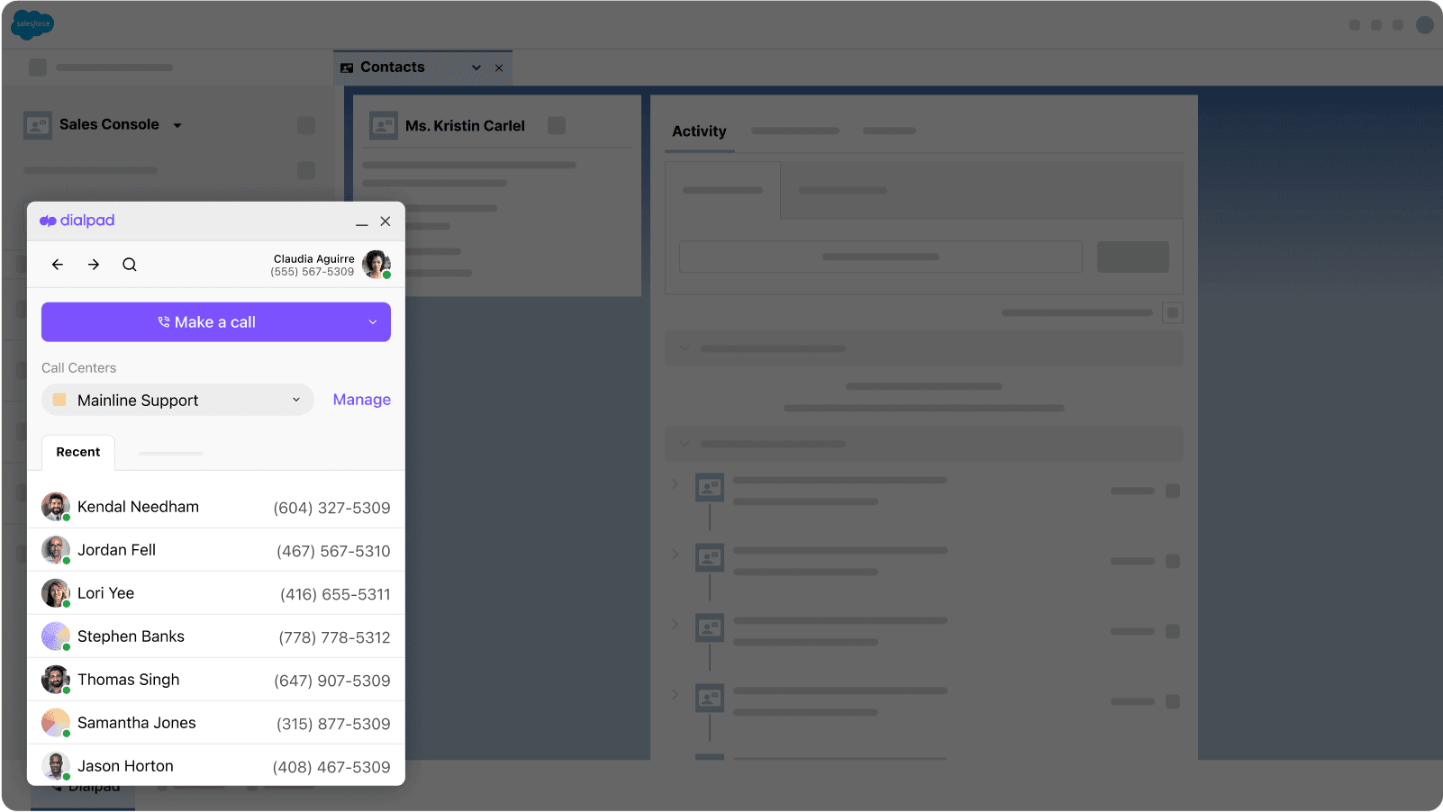 Screenshot of Dialpad's Google Calendar integration automatically populating a meeting invite with the link to join the meeting