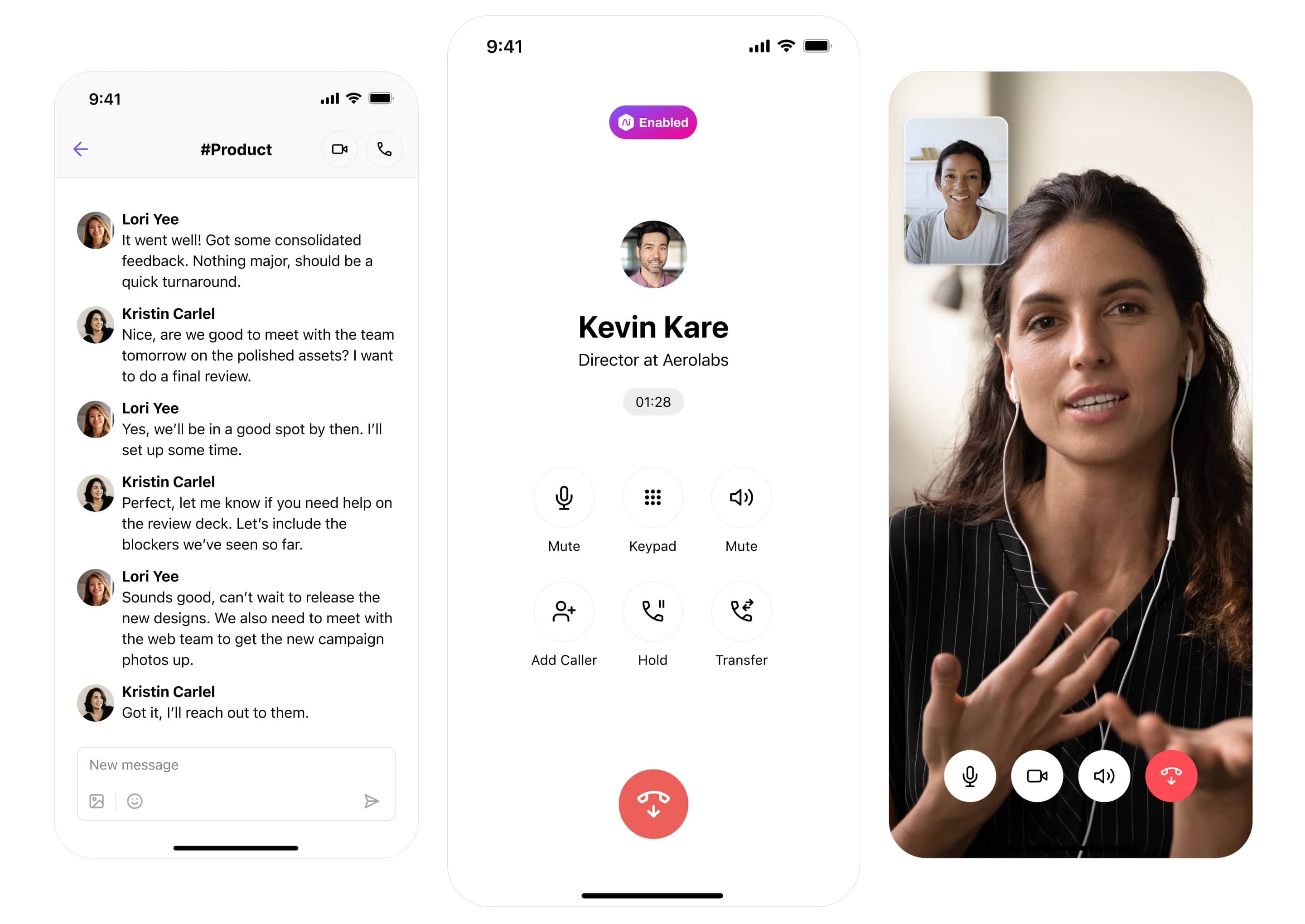 Screenshot of joining a video call on Dialpad's Android app