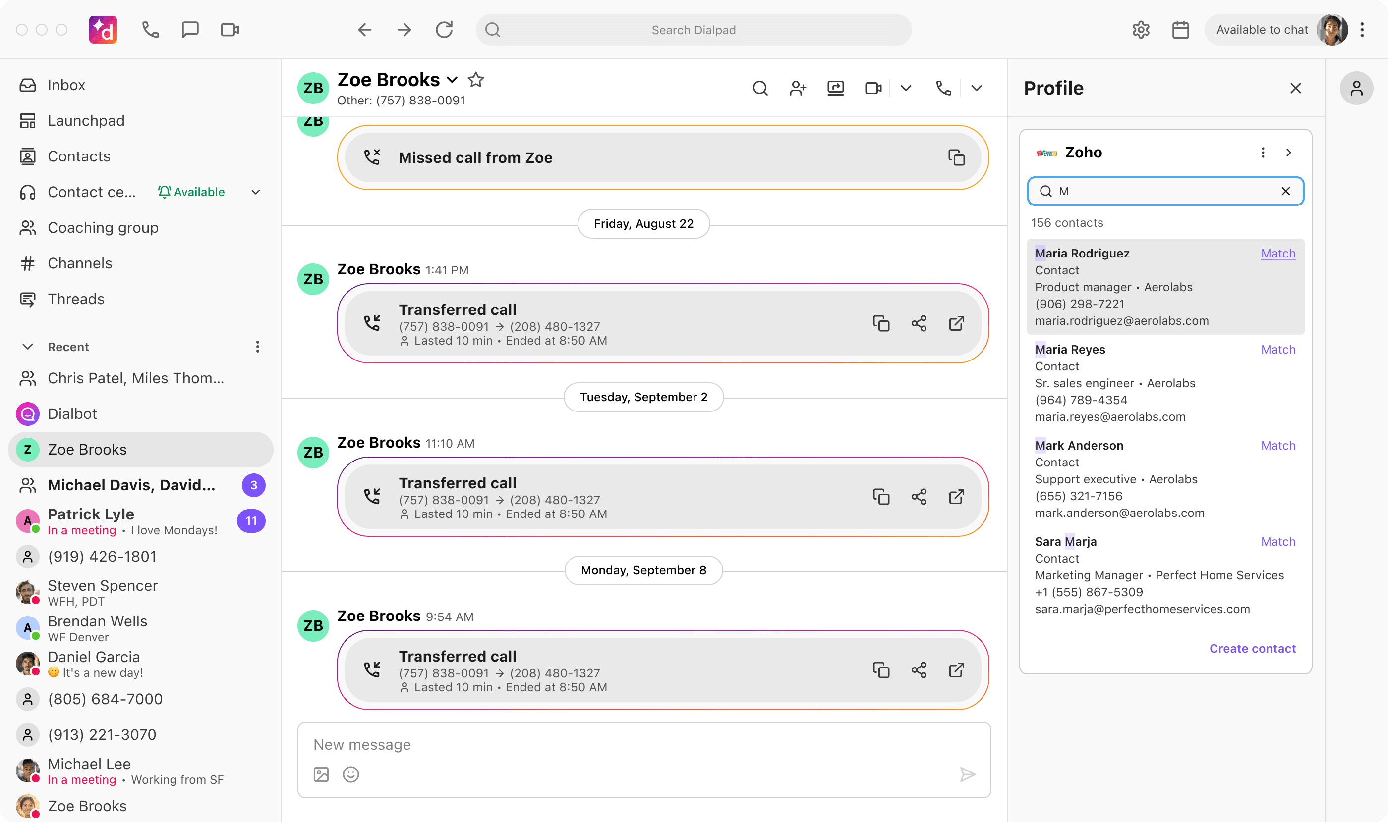 zoho - search record zoho - search record