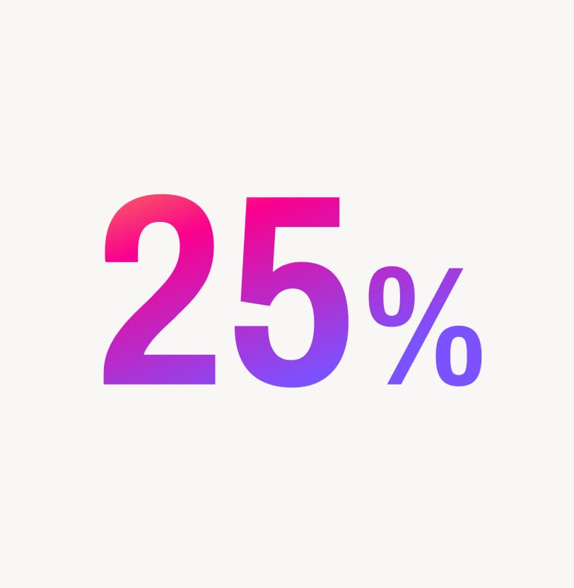25%