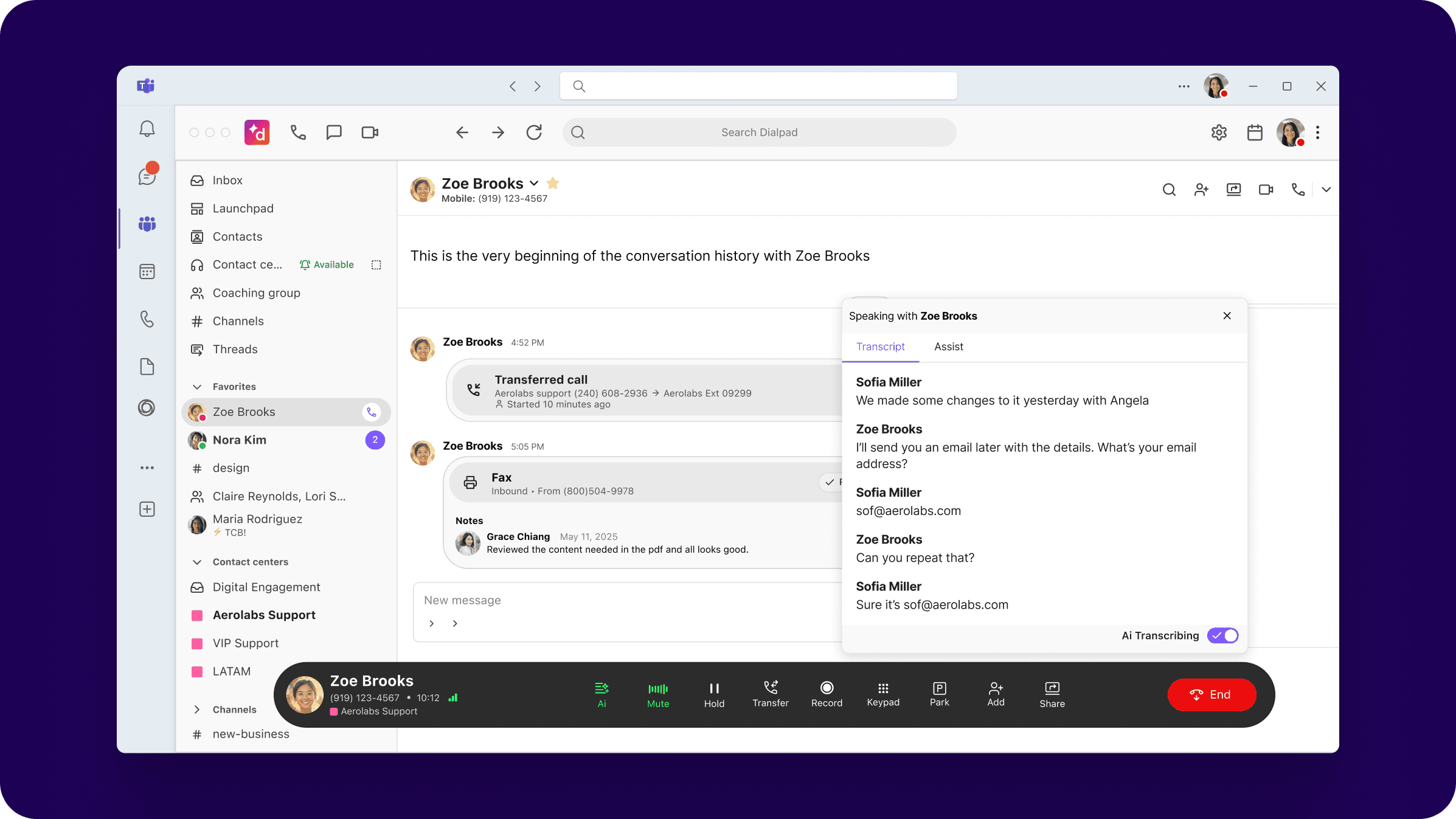 Keep your attention on the call with live note-taking