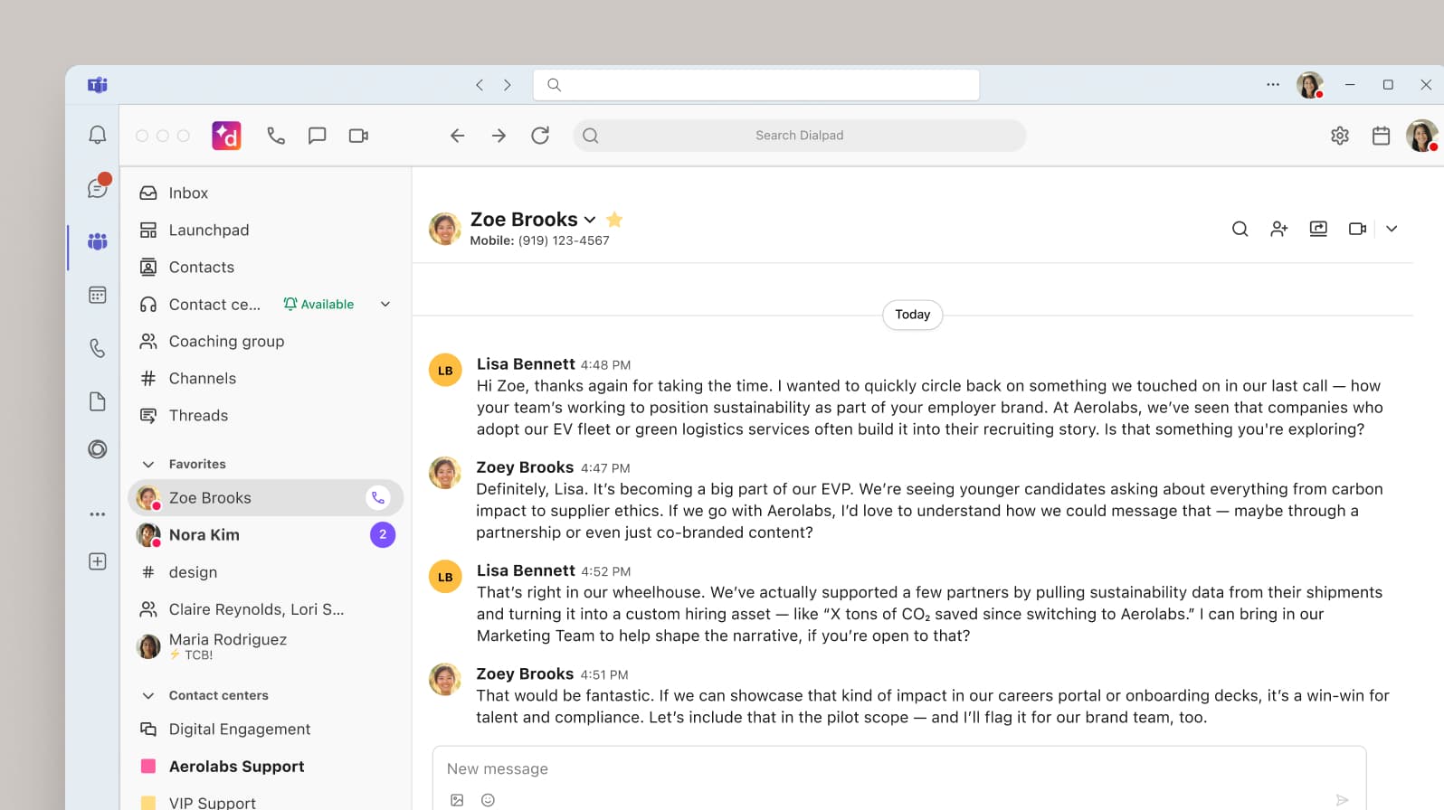 Microsoft Teams Integration for Voice, AI, & Messaging Dialpad